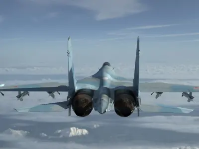 SU-27 -Airborne - textured 3D model