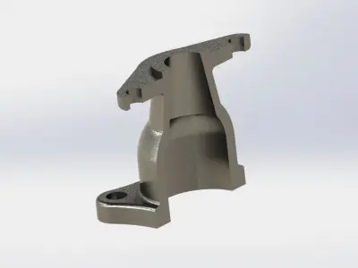 design metal part with two holes 3D model