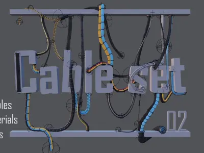 cable set 02 3D model