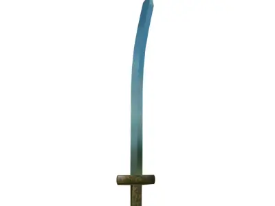 sharp sword Free low-poly 3D model