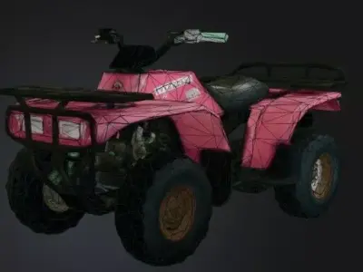 ATV Vehicle Low-poly 3D model