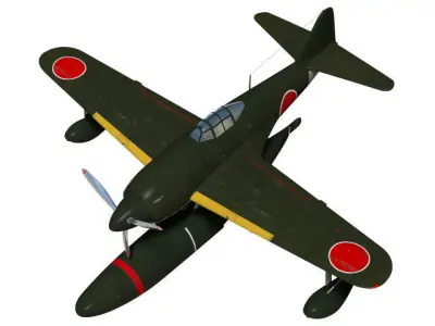 Kawanishi N1K1 kyofu Rex 3D model
