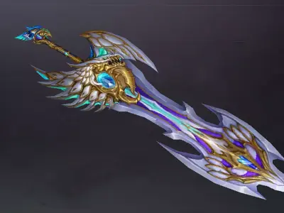 Royal Sword Low-poly 3D model