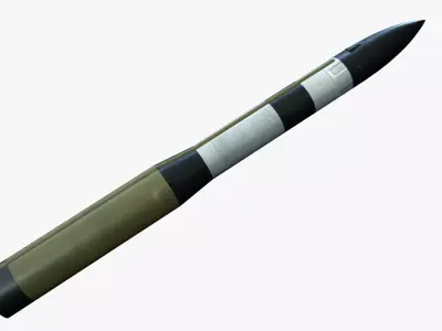 Minuteman III ICBM Missile Low-poly 3D model