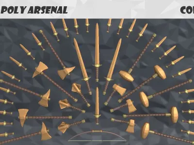 Low Poly Arsenal - Copper Free low-poly 3D model