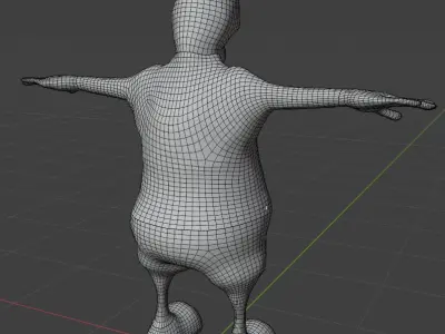 3D Chicken Base Mesh model Low-poly 3D model