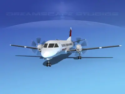 SAAB 2000 Richards Aviation 3D model