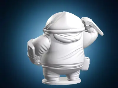 Astronaut Bard League of Legends Statue 3D print model