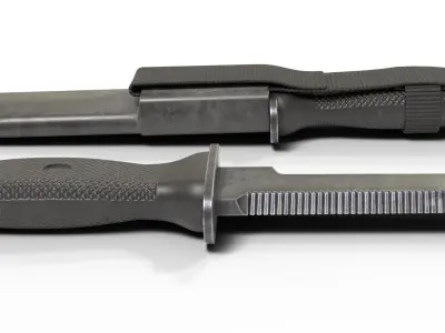 Us navy mk3 kabar Low-poly 3D model