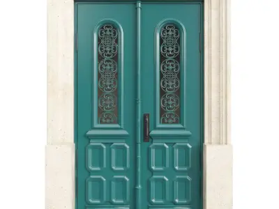 Entrance classic door 114 3D model