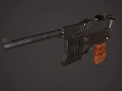 The Broadsider Infinite Gun - Bioshock - Lowpoly - Gameready Low-poly 3D model