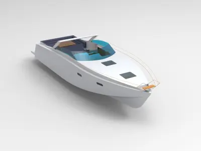recreational boat 2 3D model
