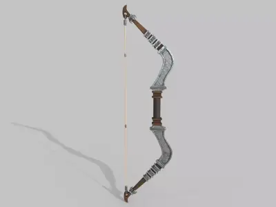 Stylized bow Low-poly 3D model