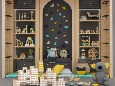 toys and furniture set 3D model