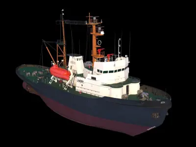 Border patrol ships project 745p  3D model
