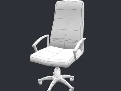 Free Office Chair Low poly model Free low-poly 3D model
