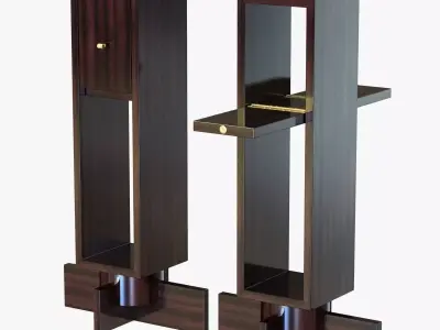 andre sornay side table with two doors 3D model