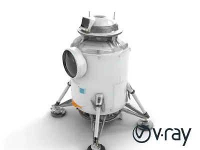 Apollo 11 Lunar Module 3D model pack Low-poly 3D model