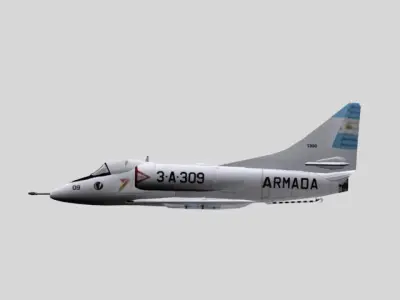 A-4Q AR Low-poly 3D model
