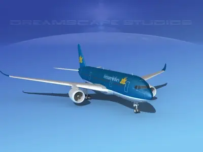 Airbus A350-800 Vietnam 3D model