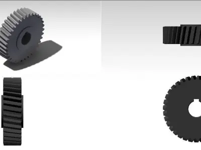 Cylindrical helical gear Free 3D model