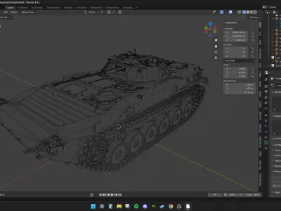 BMP2 TANK Free low-poly 3D model