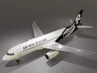 Air New Zealand Airbus a320-232 low poly 3D Model Low-poly 3D model