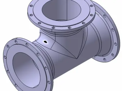 Filtre en T Free 3D model