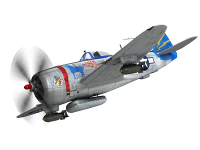 Republic P-47M Thunderbolt - The Trojan Warhorse 3D model
