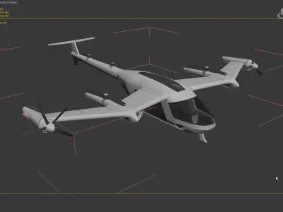 Uber Fly Taxi Drone Vray 3d model 3D model