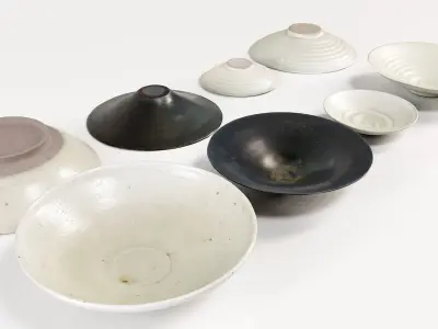 Japanese Tableware Bundle 3D Model Collection