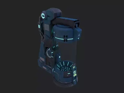 Building Sci-fi - PBR Game Ready LowPolygon Low-poly 3D model
