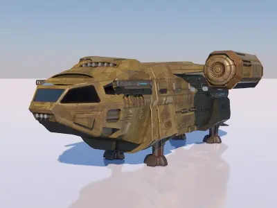 space cargo ship 3D model