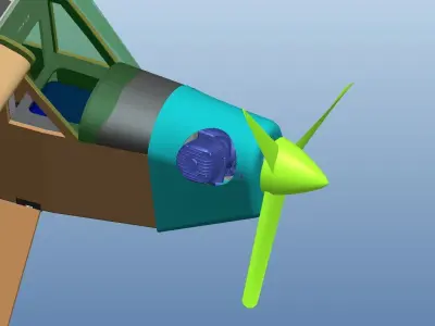 RC fixed-wing model aircraft 3D model