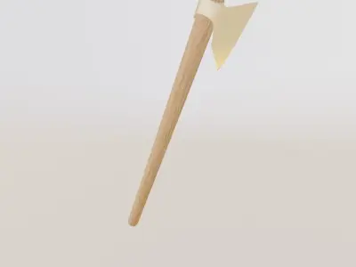 Bearded Viking Axe Free low-poly 3D model