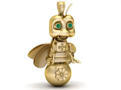 Fish Freshwater Pearl Pendant 3D print model