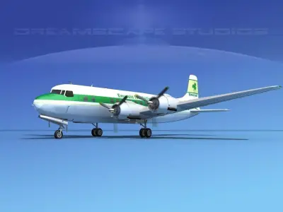 Douglas DC-6 Emerald Isle Airlines 3D model