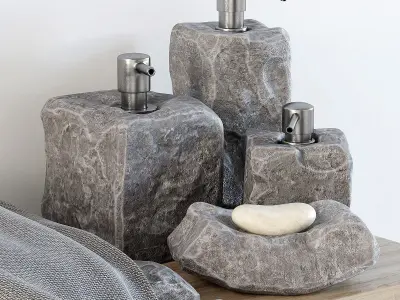 Batroom decor stone soap n2 3D model
