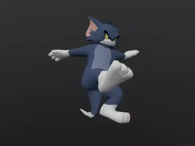 TOMC-007 Tom Cat Front Flip Low-poly 3D model