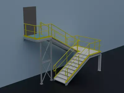 staircase 002 3D model 3D model