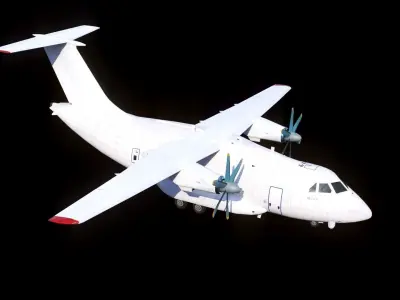 IL-112 military transport aircraft Low-poly 3D model