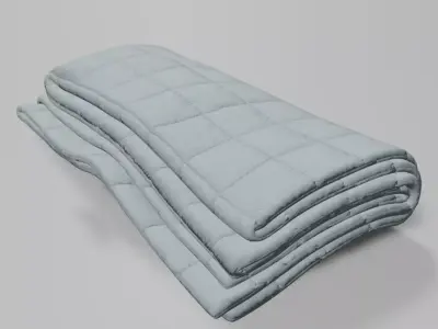 Blanket folded 3 times Free 3D model