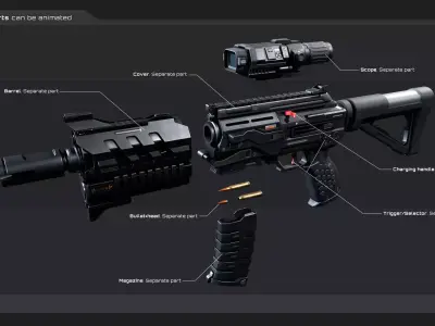 SF MILITARY Pack Low-poly 3D model