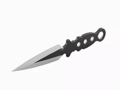 Throwing Knife 01 Low-poly 3D model