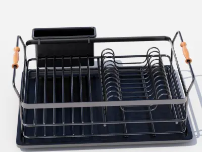 Dish drainer Low-poly 3D model