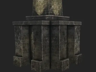 Stoodley Pike Low-poly 3D model