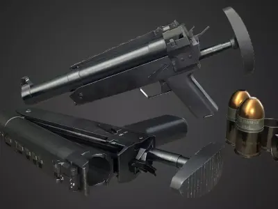 HK69A1 Grenade Launcher Low-poly 3D model
