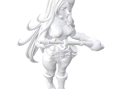 Queen Emeraldas - Space Pirate Captain Harlock - 32mm Miniature 3D print model