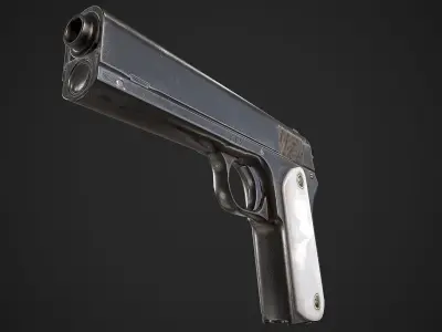 1903 Pocket Hammer Pistol Low-poly 3D model