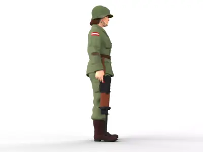 Female Toy Soldier 3D model